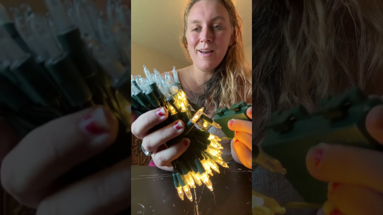 Portable battery operated string lights#christmaslights #batterylights #holidaydecor
