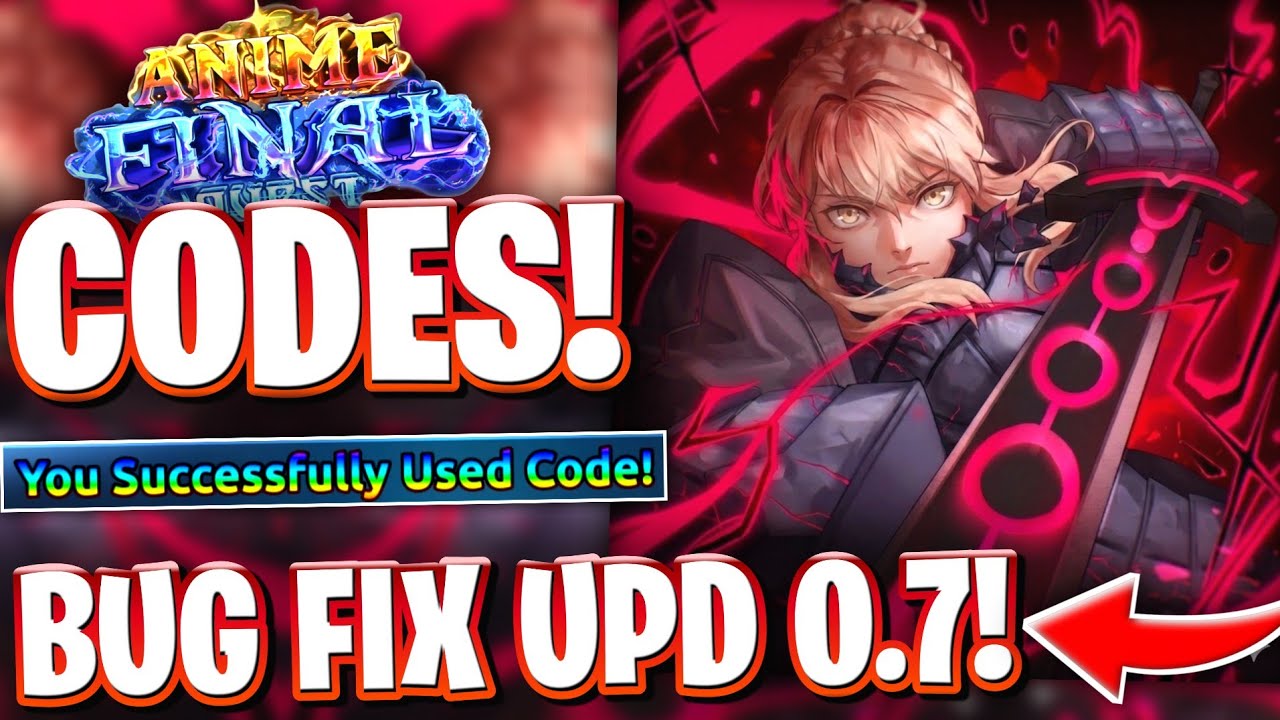 ⚒️[ОБНОВЛЕНИЕ 0.7 С ИСПРАВЛЕНИЕМ ОШИБОК] КОДЫ ДЛЯ ANIME FINAL QUEST! ОБНОВЛЕНИЕ 0.7 С ИСПРАВЛЕНИЕ...