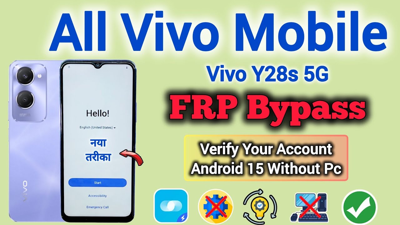 All Vivo Mobile || Android 15 FRP Bypass || Vivo Y28s 5G || Verify Your Account || Without Pc 2025.