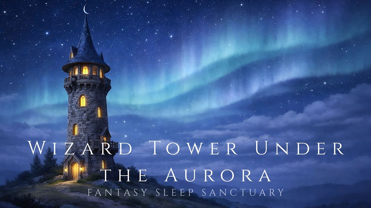 Wizard Tower Under the Aurora 🌌 | Deep Sleep Fantasy Music (3 Hours)