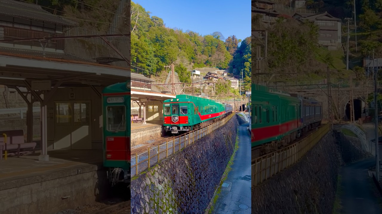 2200系天空+2000系(2026/03/01 08:37 高野下駅通過) #天空 #2200系 #2000系 #高野下駅 #南海高野線 #南海電車