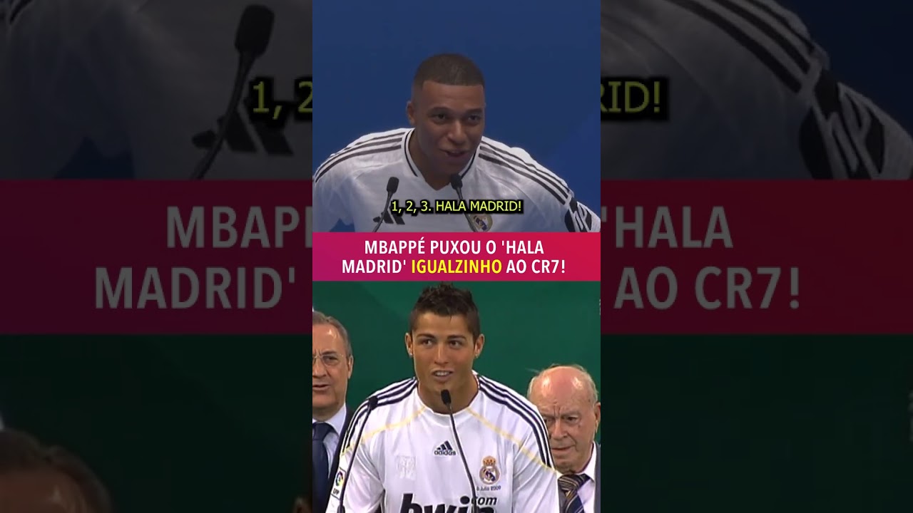 Mbapp&eacute; homenageou Cristiano Ronaldo na apresenta&ccedil;&atilde;o pelo Real Madrid? Olha o que ele fez! 😱 #shorts