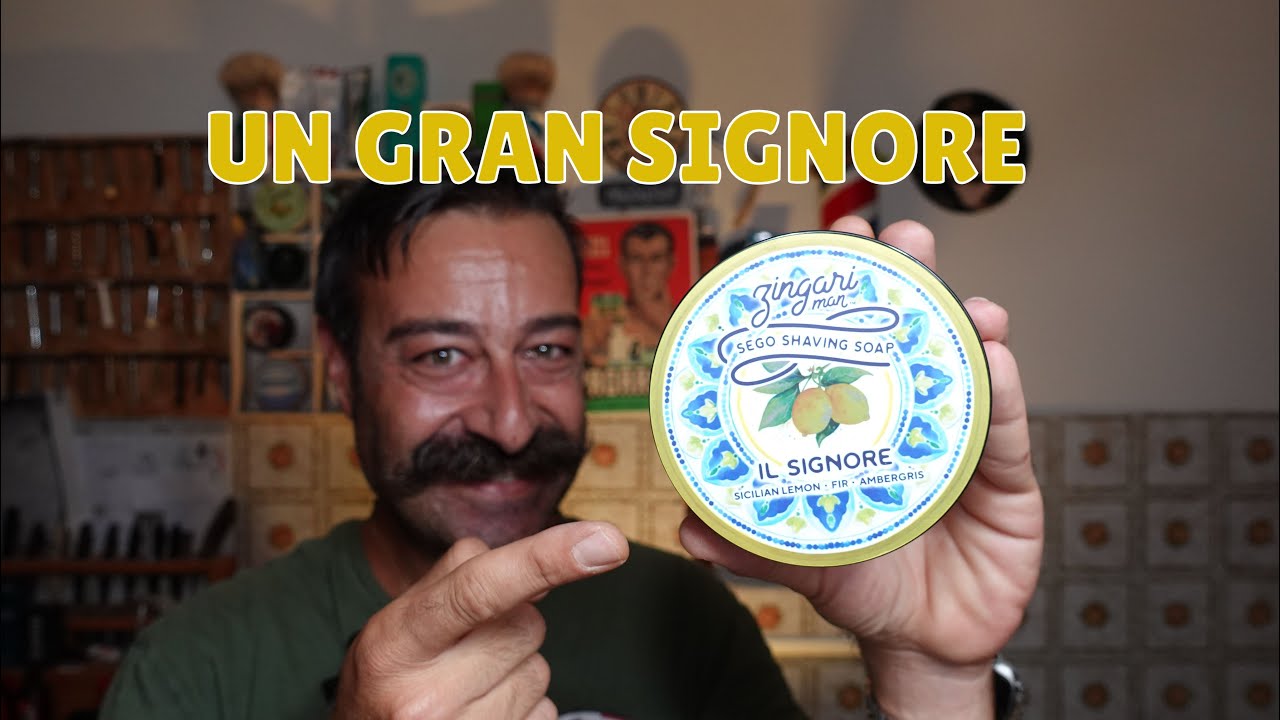SAPONE DA BARBA IL SIGNORE DI ZINGARI MAN - STYLETTO RAZOR - LAMETTA MERKUR
