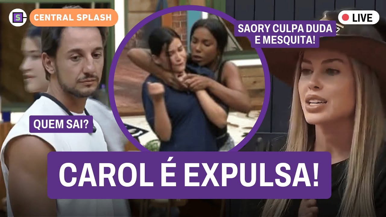 🔴Carol &eacute; expulsa da Fazenda! Saory culpa Duda e Mesquita! Enquetes mostram eliminado e+ AO VIVO