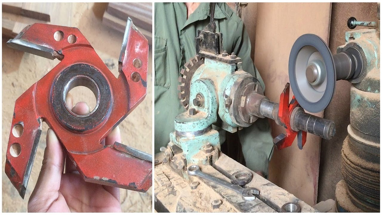 How to Grinding Router Bits With Machine // Latest Model Router Bits Make Beauty Panel Wood Door