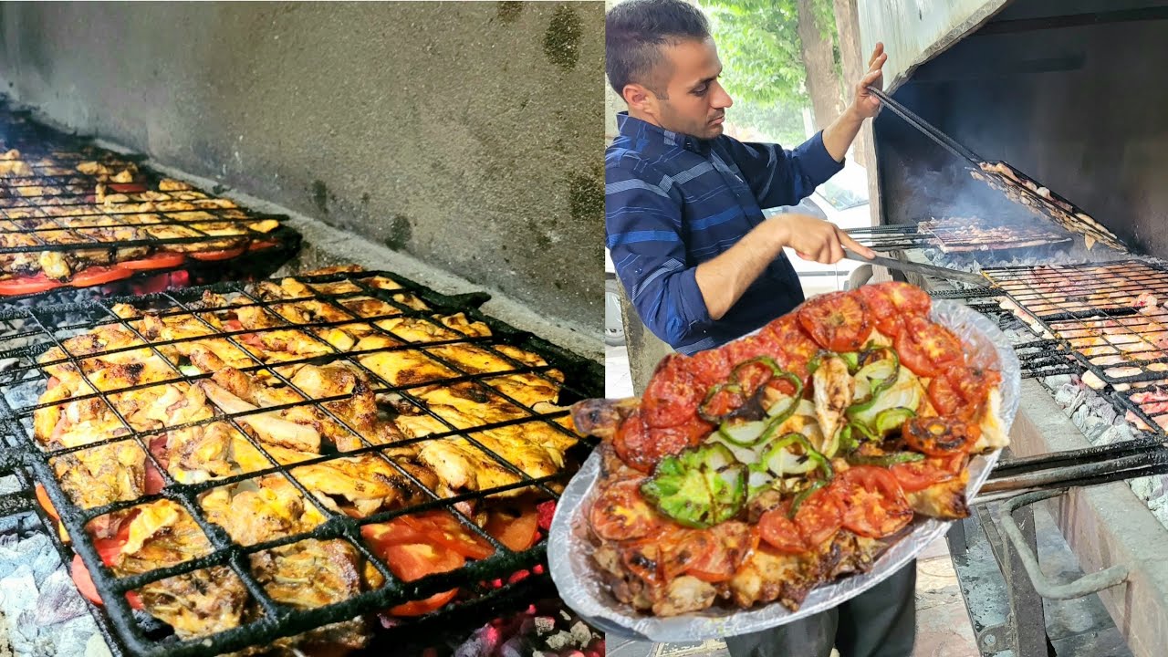 Iran street food | The most delicious chicken, grilled fish | persian food | kebab | fish kebab
