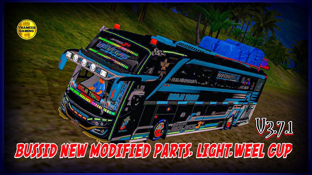 BUSSID NEW MODIFIED PARTS LIGHT, WEEL CUP, DASHBOARD IN JET BUS 2 @THAMEESGAMING1