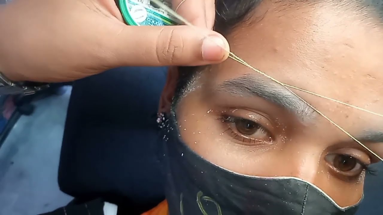आईब्रो में थ्रेडिंग धागा कैसे फसाए // eyebrow Threading kaise kare//