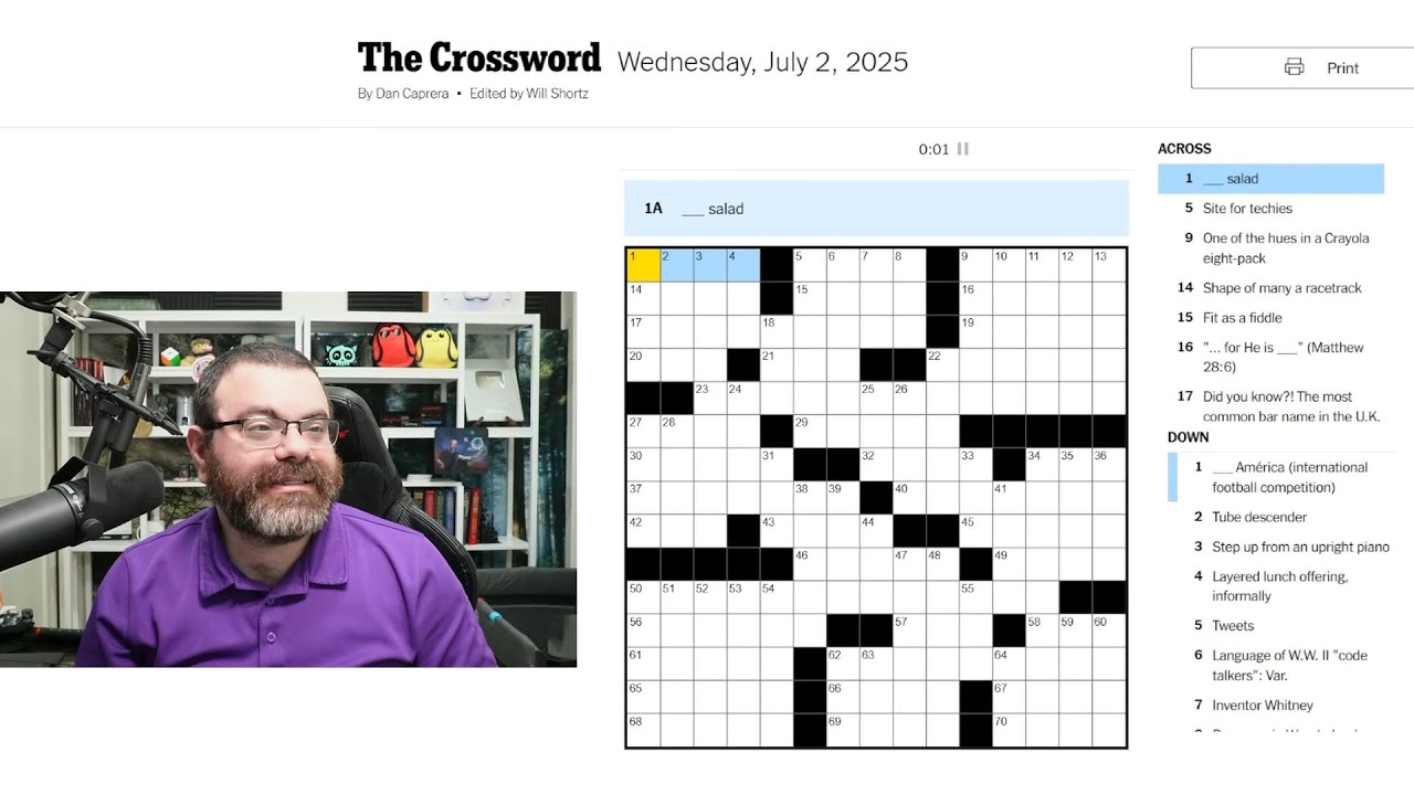 Learning Crossword Week 59 | NYT Crossword Wednesday July 2nd, 2025