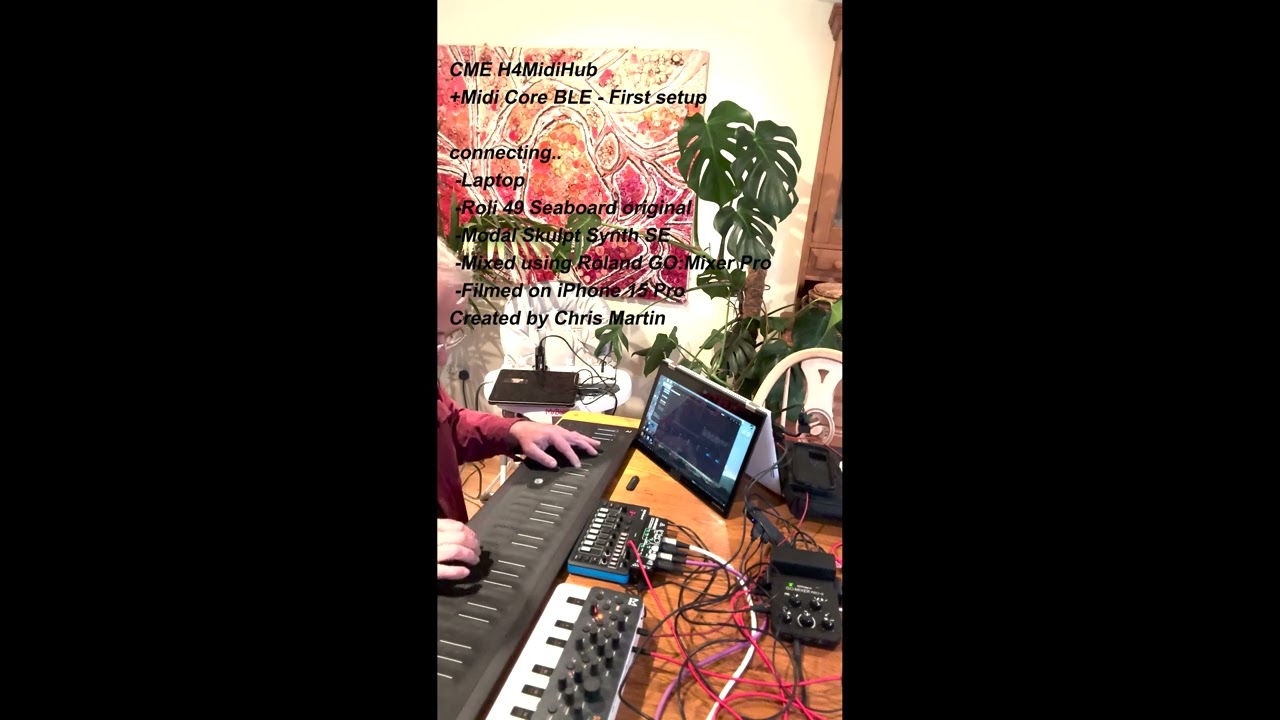 First use of U4MIDI WC + BLE Widi Core