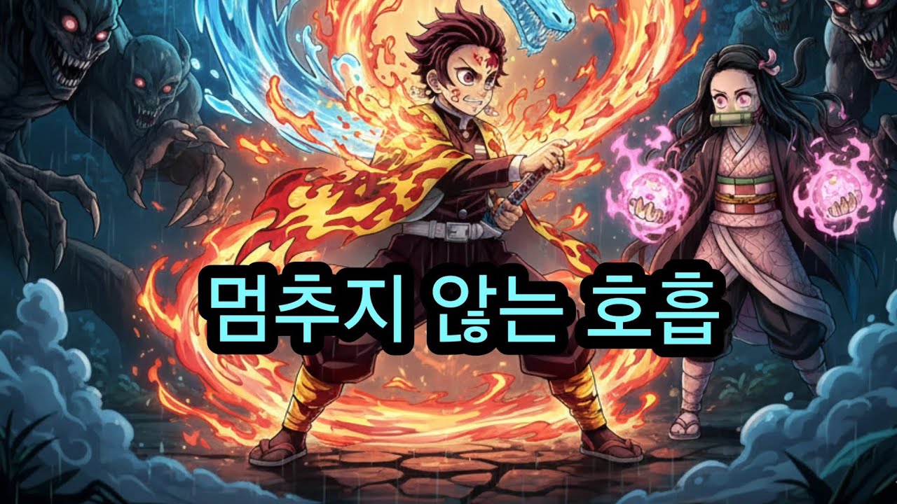 멈추지 않는 호흡 | 귀멸의 칼날 | AI 노래 | Suno | Gemini | Pixverse | 2026.02.02