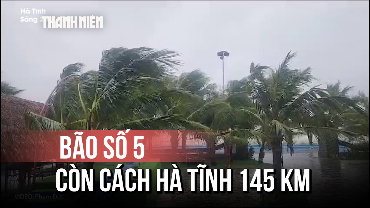 Bão số 5 cách Hà Tĩnh 145 km: Cầu Cửa Hội bị cấm, dân ven biển Hà Tĩnh sơ tán khẩn cấp