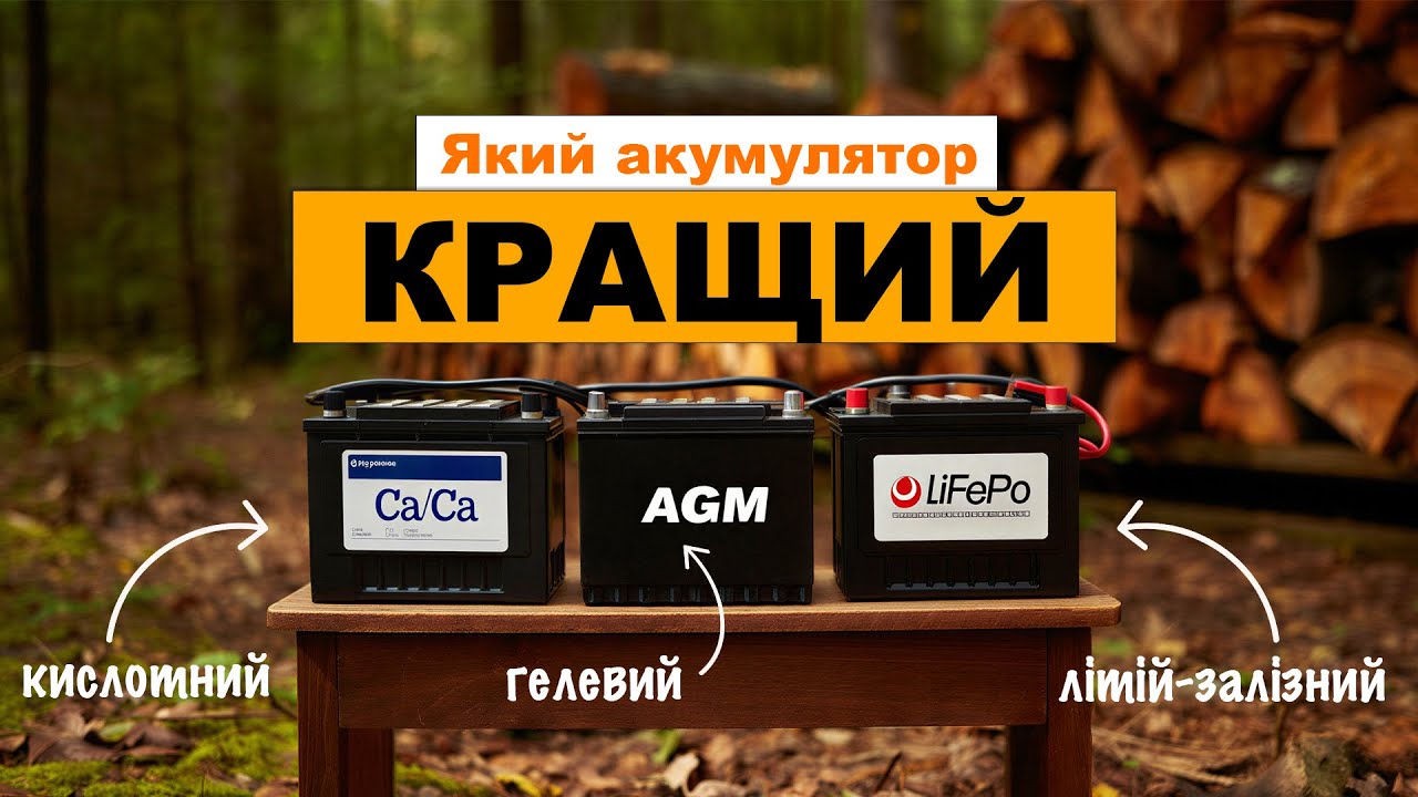 ЯКИЙ АКУМУЛЯТОР ВИБРАТИ ДЛЯ ІНВЕРТОРА? Що краще - свинцевий, гелевий (AGM), чи LiFePo?