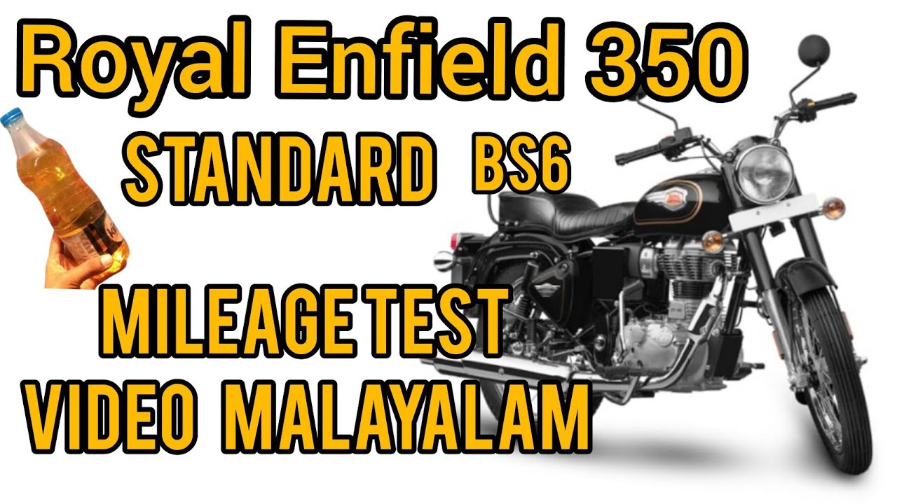 Royal Enfield 350 standard mileage test video malayalam