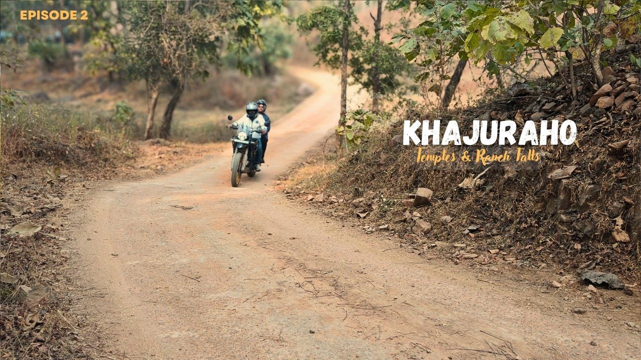 Lucknow to Khajuraho Day 2 Ride | Exploring Khajuraho Temples & Waterfalls | Himalayan 450