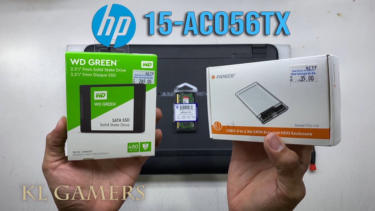 HP Notebook Laptop Model 15-ac056TX Disassemble upgrade DDR4 RAM and WD SSD increase Speed 2020