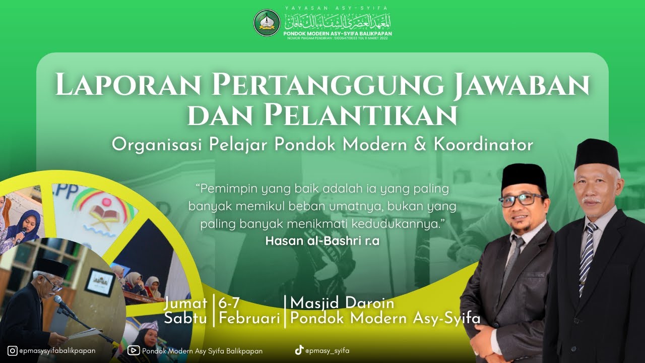 Pergantian dan Pelantikan OPPM & Koordinator 26-27 Santri Asrama Putri | PM Asy-Syifa Balikpapan