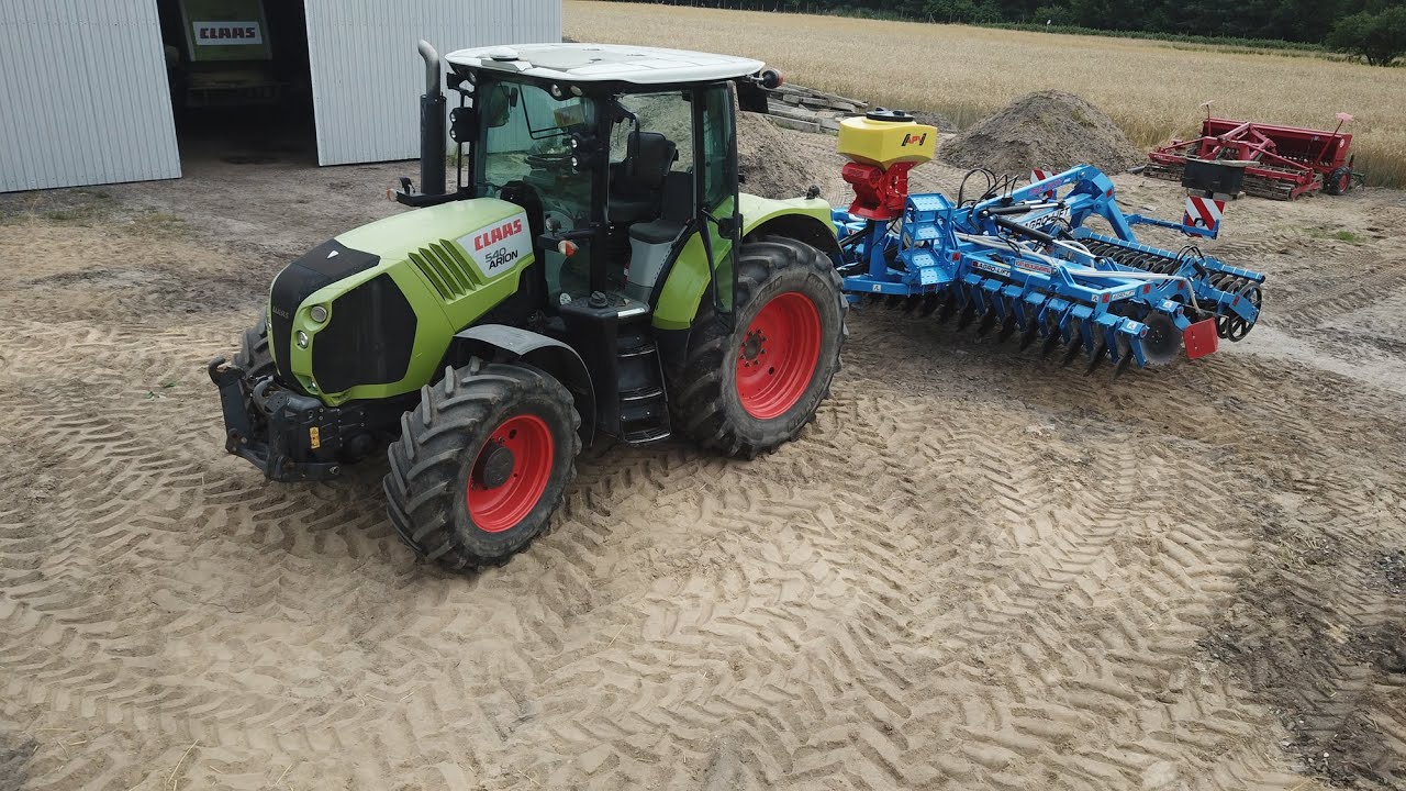 Nowy nabytek!Pierwsza brona talerzowa firmy Agro-Lift z siewnikiem APV ★ Siew gryki ★Claas Arion 540