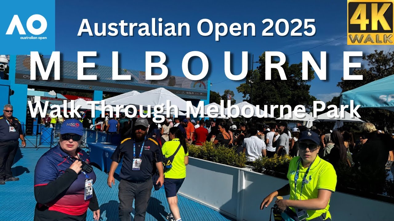 Melbourne Australia Walk Through Melbourne Park Australian Open 2025 4K