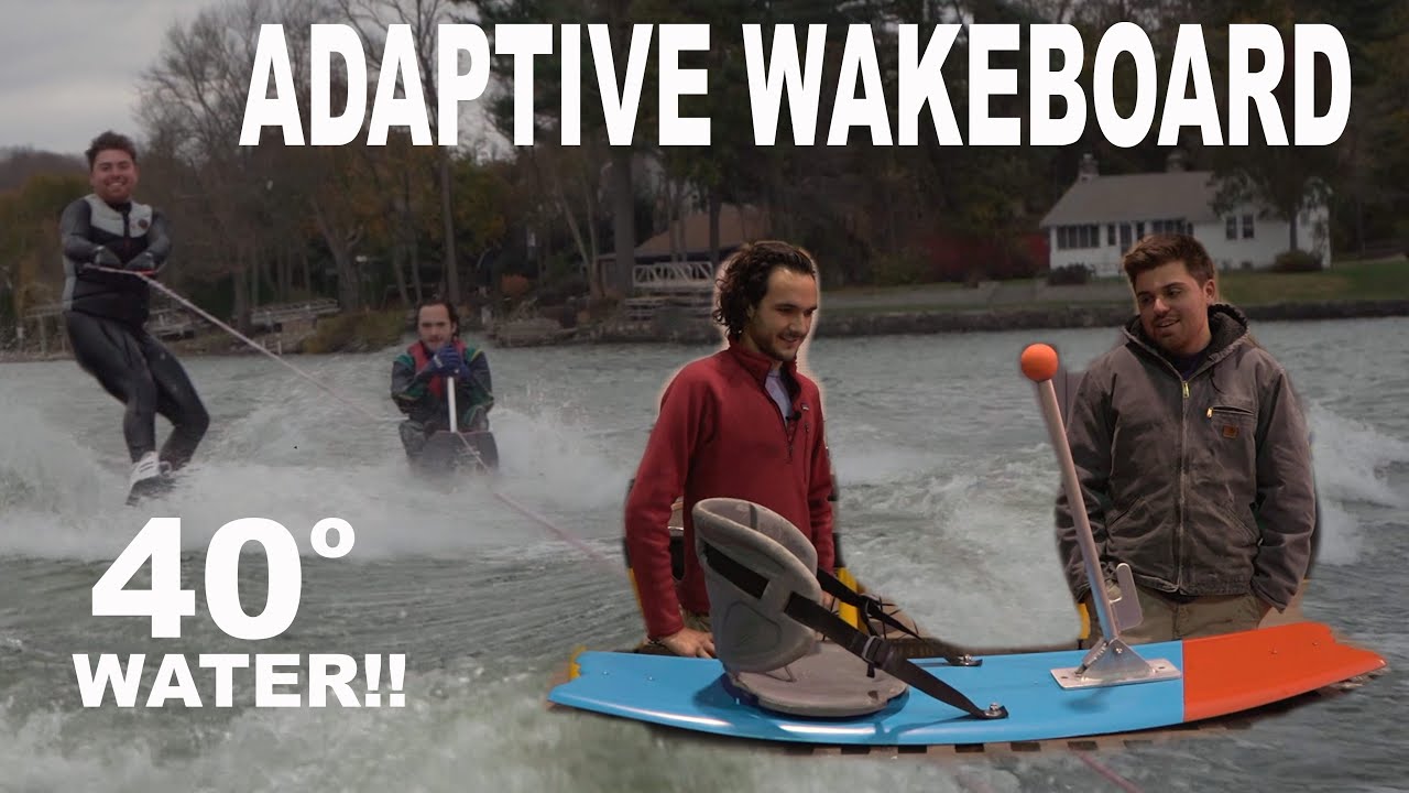 MAKING and TESTING an adaptive wakeboard in the FREEZING COLD!!