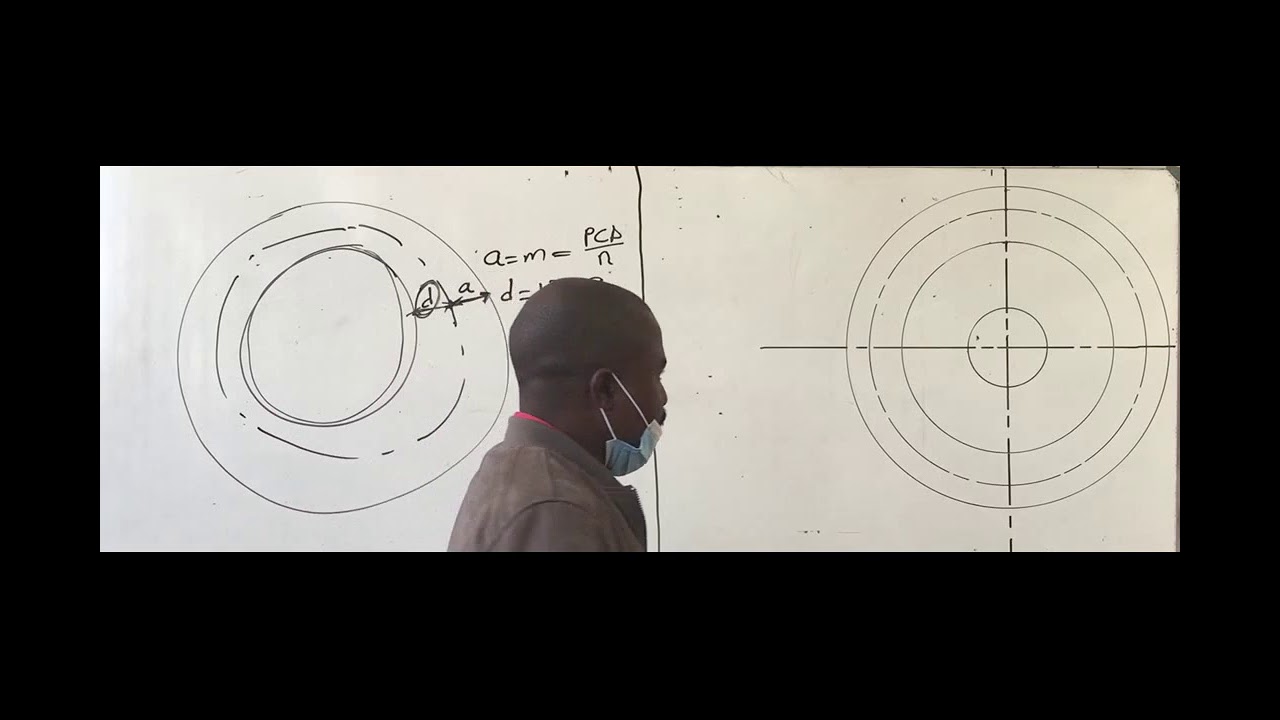 how to draw a conventional gear (draughting)