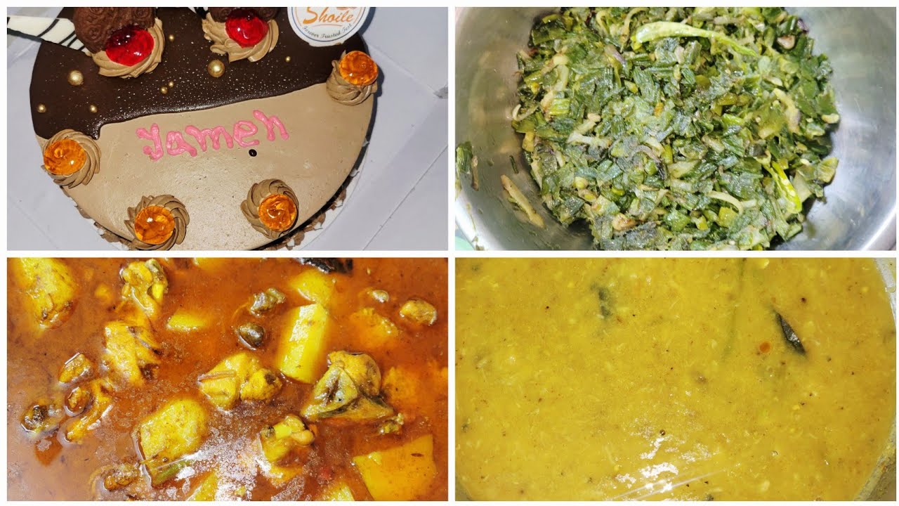 শুক্রবারে হালকা পাতলা রান্নাবান্না করলাম আর রাতে সবাই মিলে কেক কেটে খেলাম। 