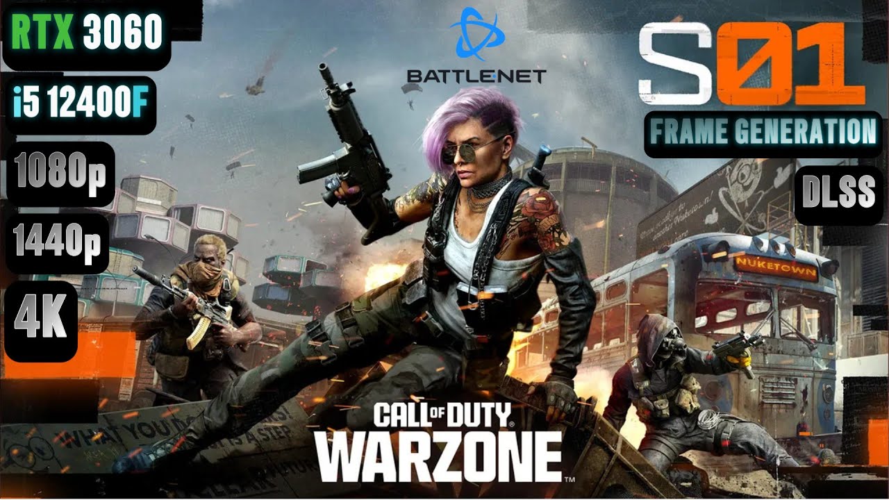 COD Warzone 4 RTX 3060 FPS TEST | COD Warzone RTX 3060 & i5 12400F Benchmark 1080p/1440p/4K