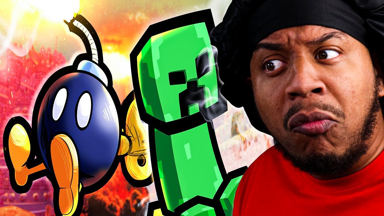 Creeper vs Bob-omb (Minecraft vs Super Mario) - RAP BATTLE! (REACTION) @FreshyKanal