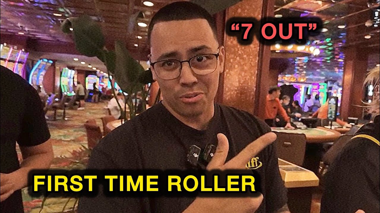 We had a FIRST TIME craps player roll for us!