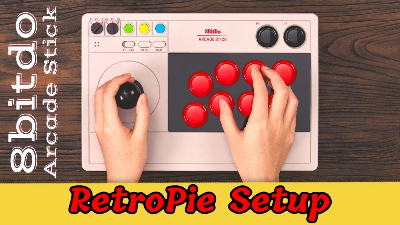 8bitdo Arcade Stick Controller - RetroPie Bluetooth Setup Input Configuration & Control Mapping