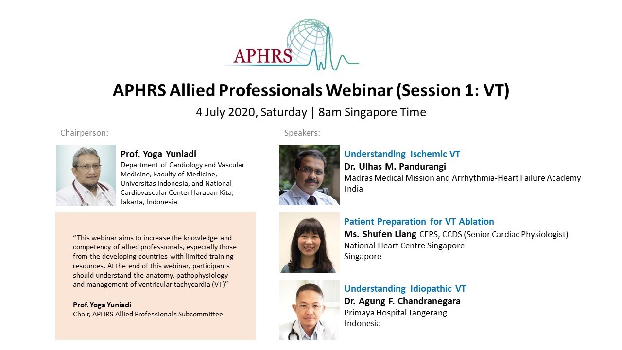 APHRS Allied Professionals Webinar (Session 1: VT)