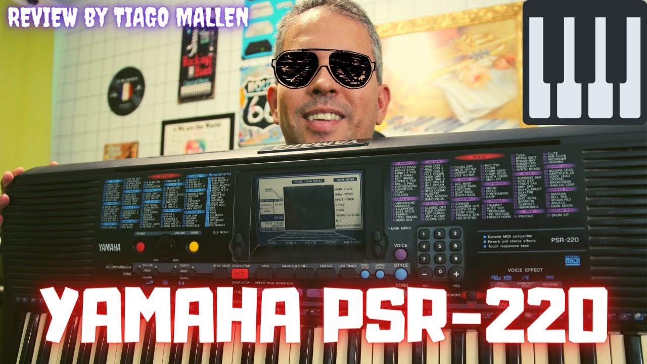 YAMAHA PSR-220 - ANO: 1996  -(FACTORY SOUNDS) - Review by TIAGO MALLEN #yamahapsr #yamaha