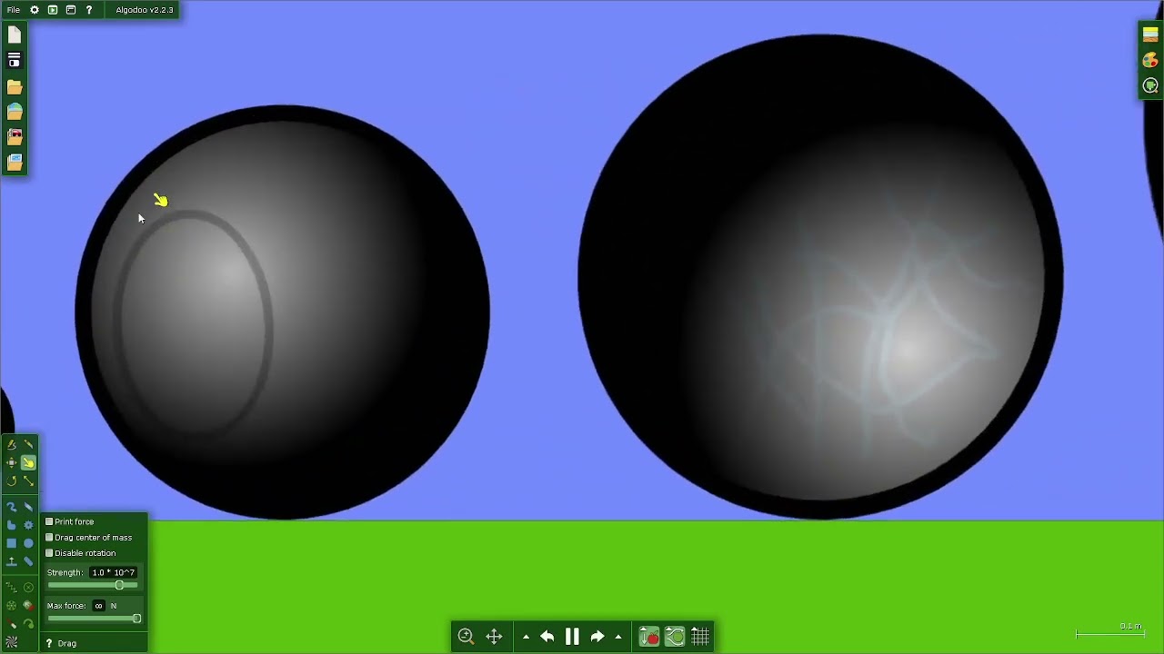 saturn's moons showtime in algodoo