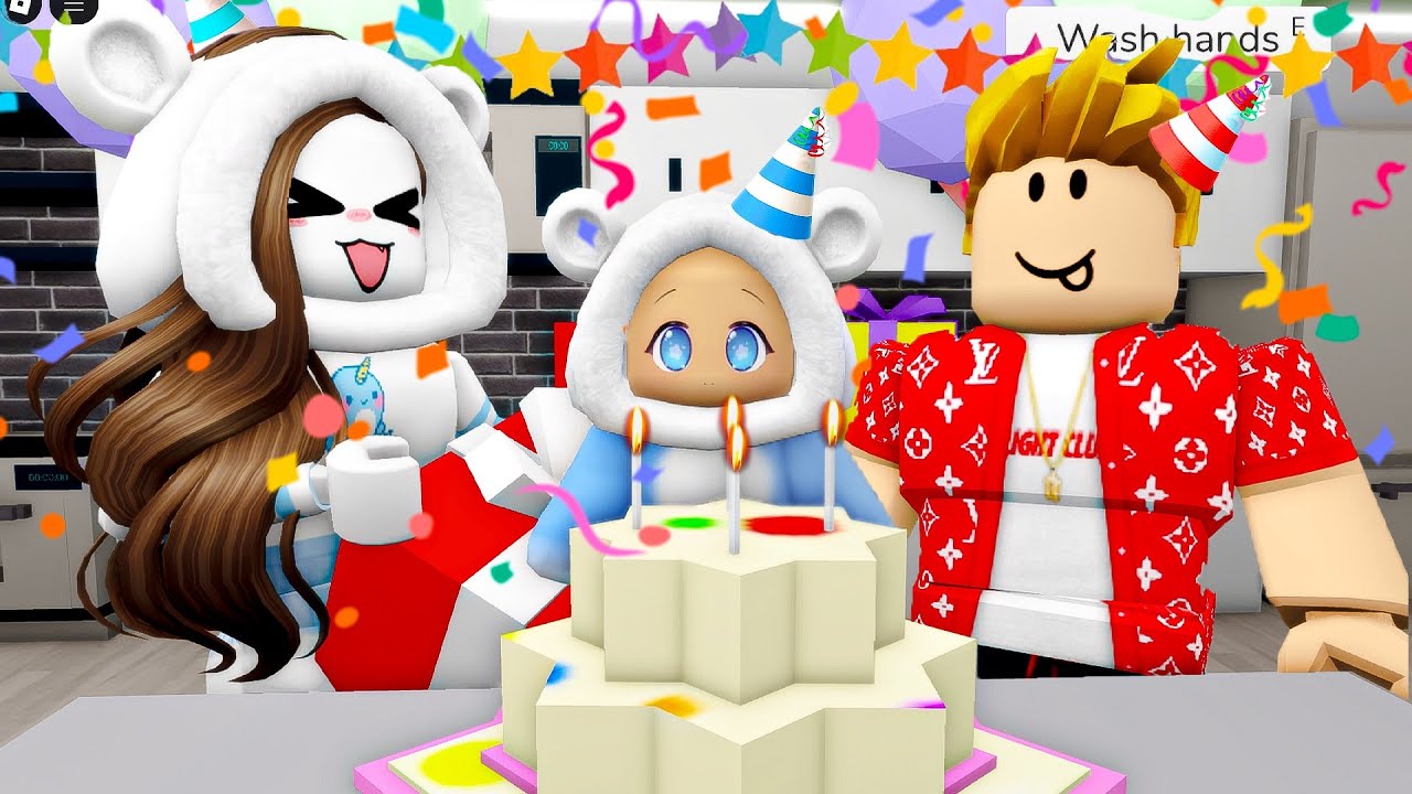 COMPLEANNO DI MIO FIGLIO TIMMY SU BROOKHAVEN ROBLOX!