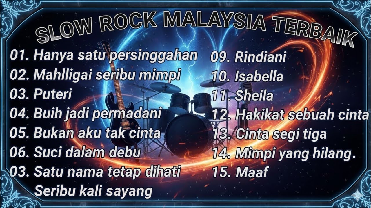 [ TANPA IKLAN ] Lagu Malaysia Slow Rock Populer 80an dan 90an | Slow Rock Lagu Malaysia