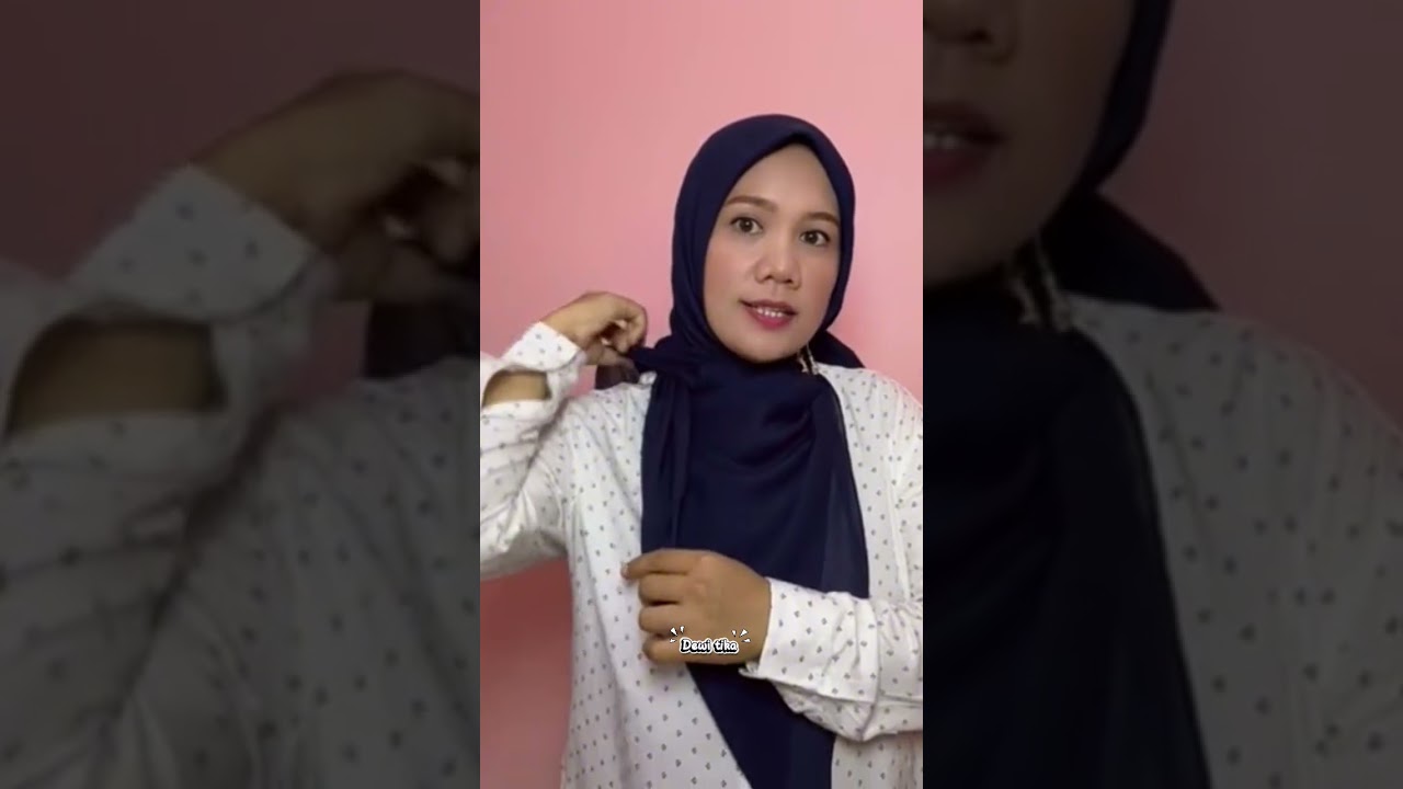 Tutorial hijab segi empat mudah di coba, 