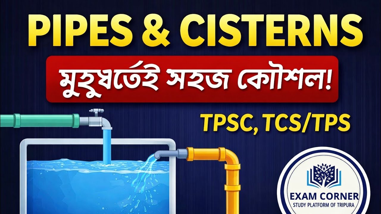 Pipes & Cisterns for TPSC / TCS / TPS | Most Important Questions 