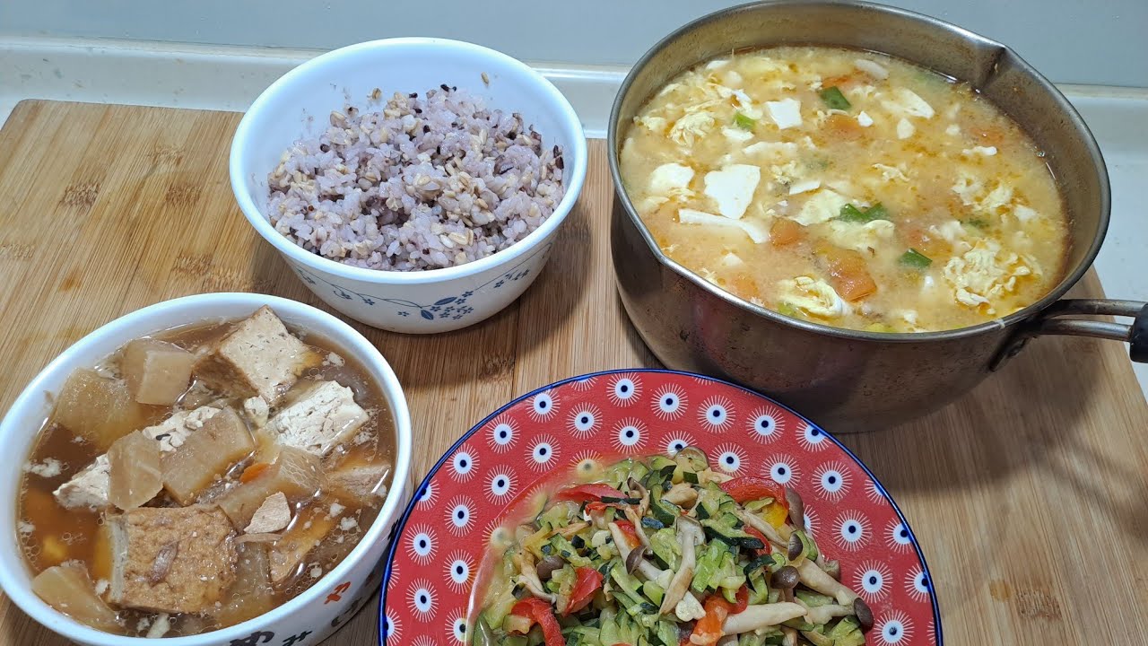 蔥炒蛋、炒半結球萵苣！減重第63天。