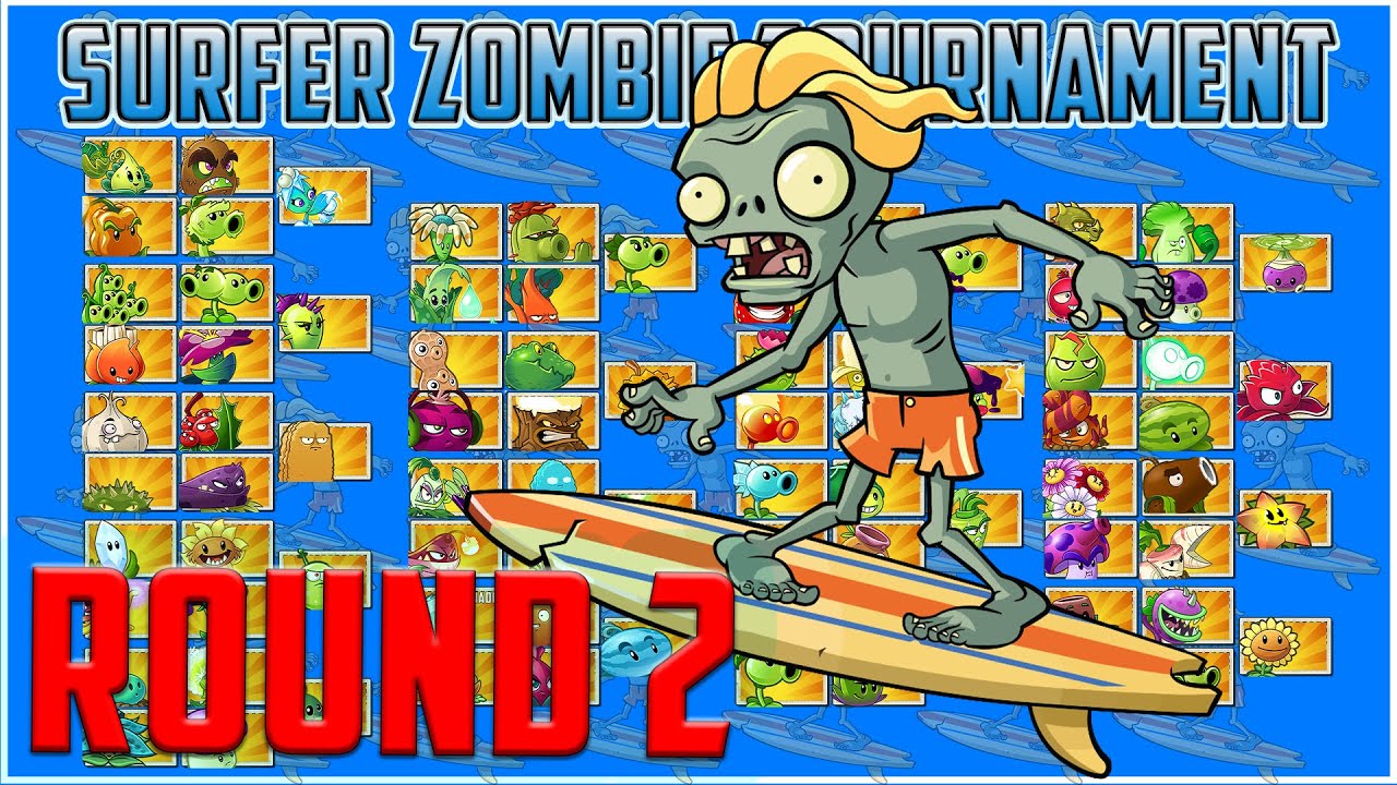 The Surfer Zombie Tournament Round 2 - Plants vs Zombies 2 Epic Tournament