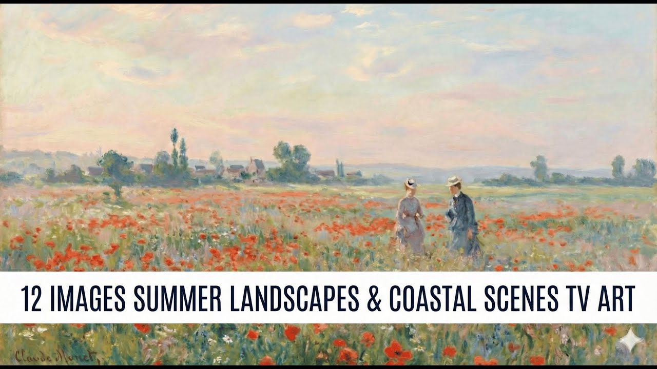 Vintage Impressionist Art for TV | Oil Painting Screensaver | 12 Summer Landscapes & Coastal Scenes