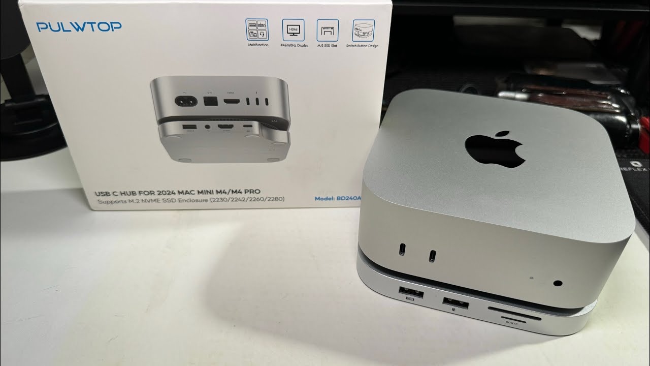 Best Dock for the M4 Mac mini? Pulwtop Mac mini M4 Dock USB C Hub Unboxing & Overview