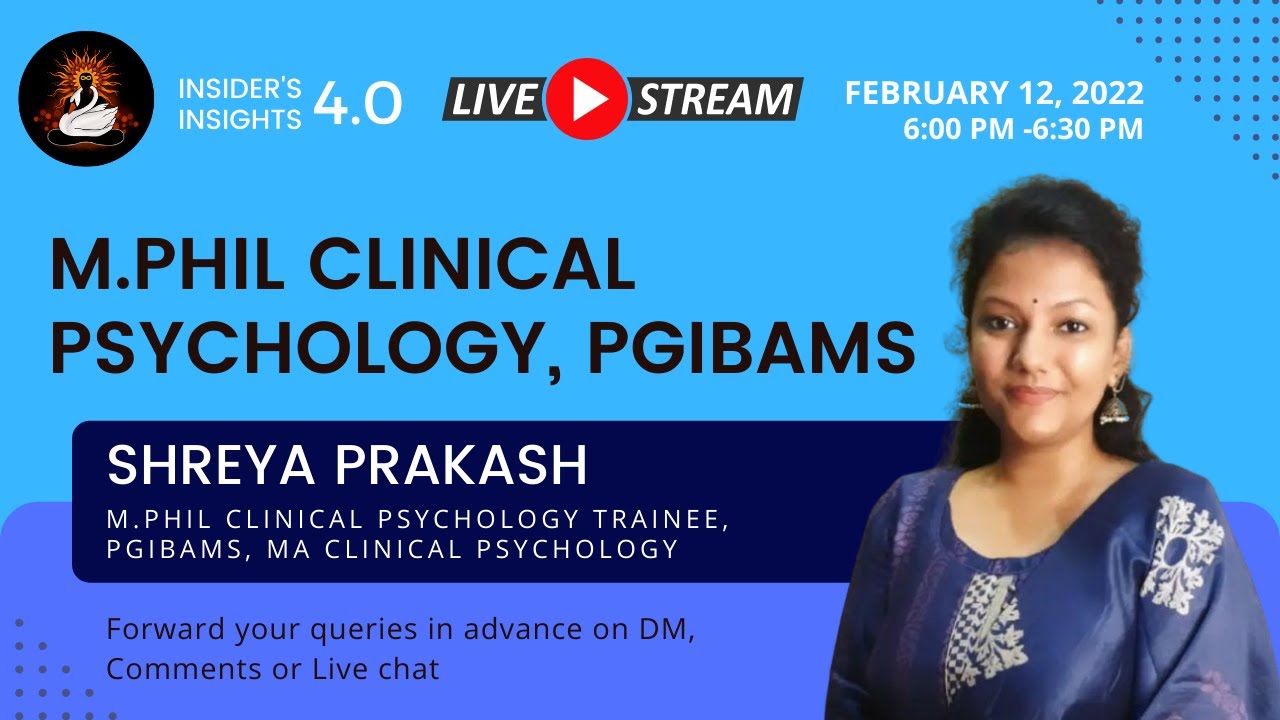 Pursuing M.Phil Clinical Psychology from PGIBAMS, Raipur | Live with Shreya Prakash