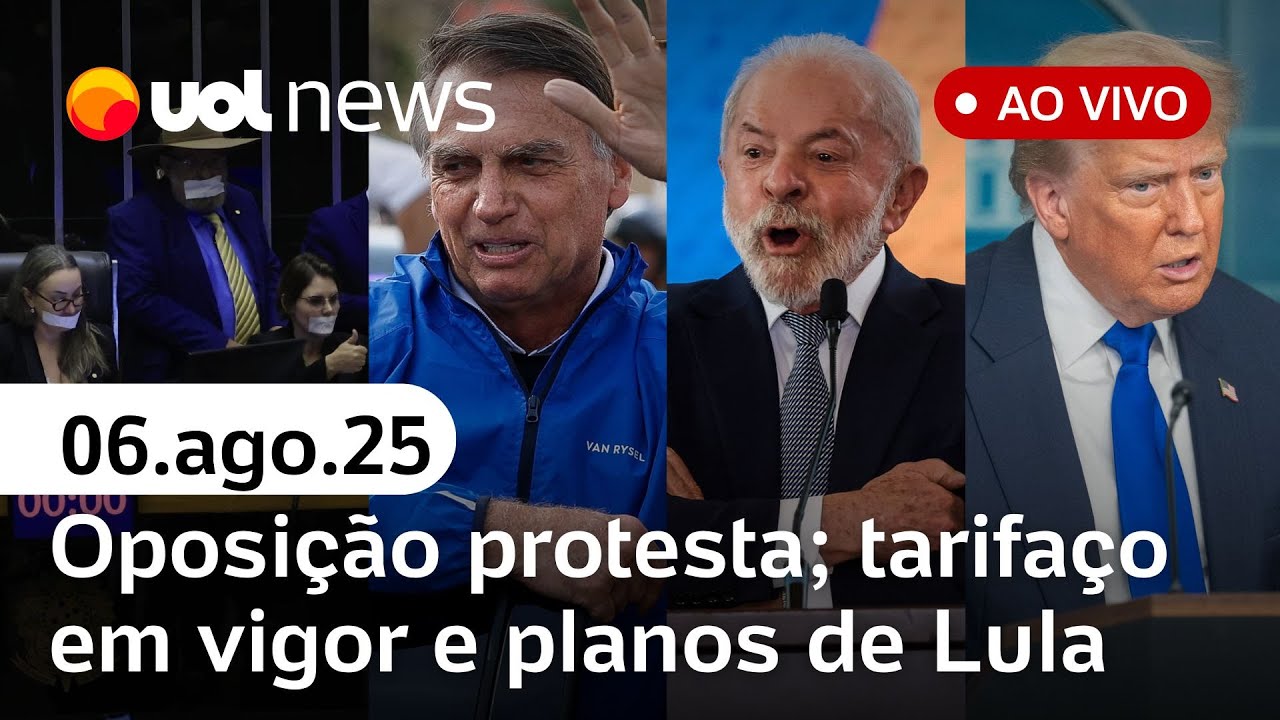 Oposição dorme na Câmara após prisão de Bolsonaro; tarifaço de Trump; planos de Lula e mais ao vivo