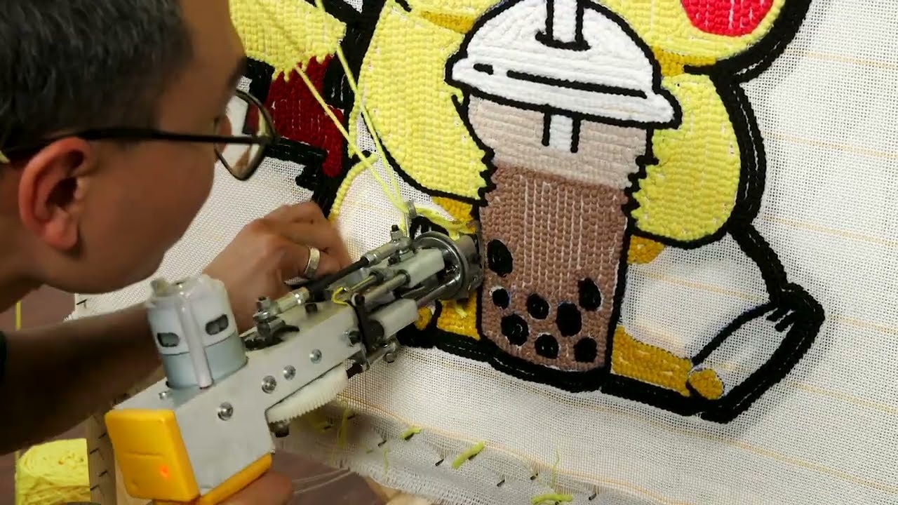 Rug Tufting ||  Start to finish a Cute PIKACHU tufted rug - Pokemon Collection Rug