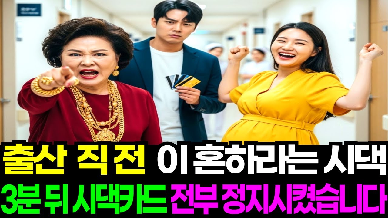 출산 직전 이혼하라는 시댁, 3분 뒤 시댁카드 몽땅 정지시켰습니다. |고부갈등 | 오디오북 | 노후사연 | 감동사연 | 막장사연
