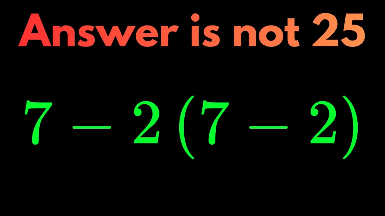 Only 1 in 5 Can Solve This Equation!