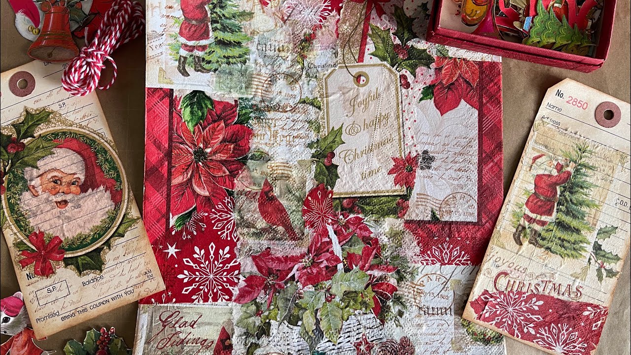 Playing with Vintage Christmas Tags, post cards and other fun things. Craft and Chat.