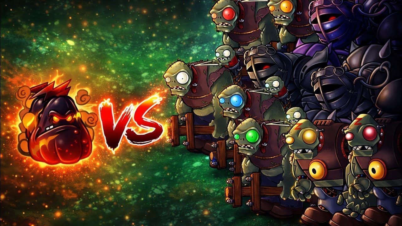Big Crunch Squash Vs Gargantuar Family||plants vs zombie fusion||challenge 