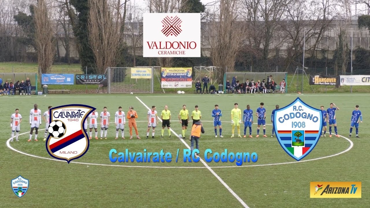 SPAZIO CODOGNO - CALVAIRATE / RC CODOGNO  2 - 1  - SINTESI - CALCIO ECCELLENZA LOMBARDIA GIRONE B