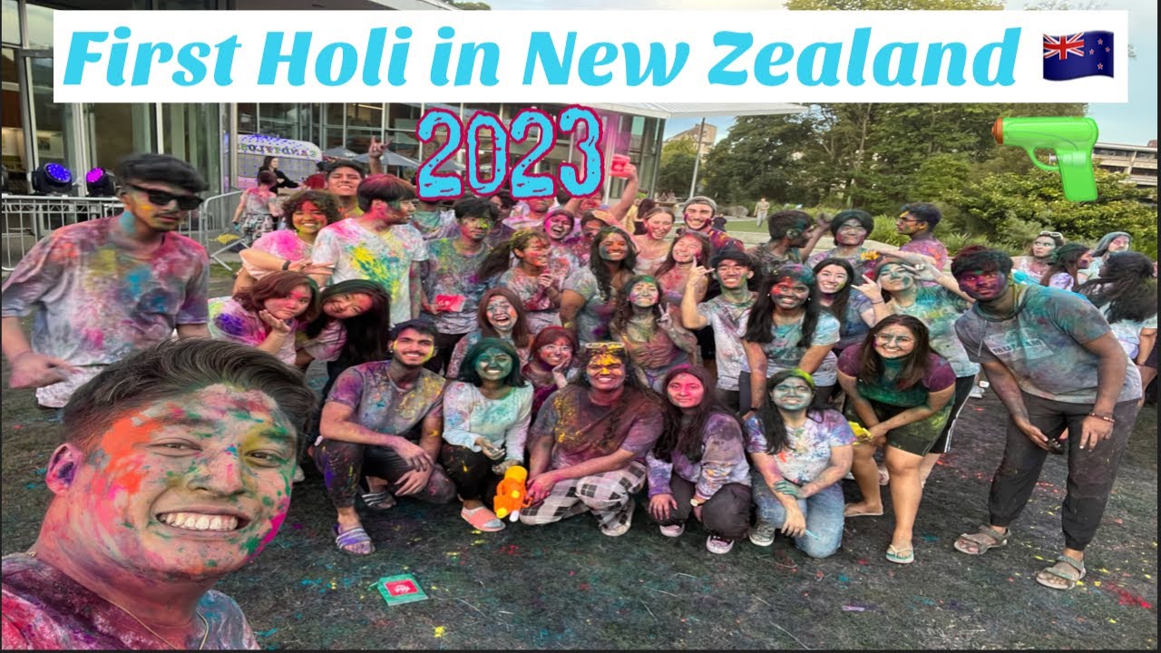 First Holi in New Zealand || University of Canterbury || Arjun Bhatt